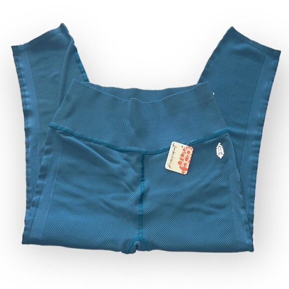 free People Blue High-Waist Free Throw Legging / Coastline size Large - Picture 3 of 12